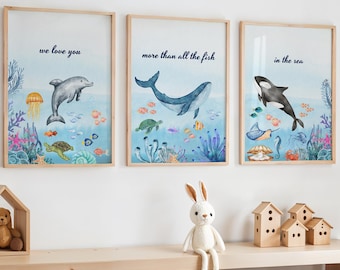 Ozean Poster, Unter dem Meer Druck, Ocean Poster, Maritime Poster, Unter dem Meer Poster, Ocean Deko, Ocean Thema