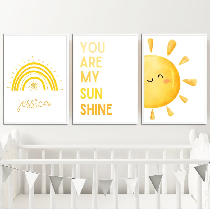 You Are My Sunshine Nursery Wall Art, Sun Nursery Print, Sun Wall Art ...
