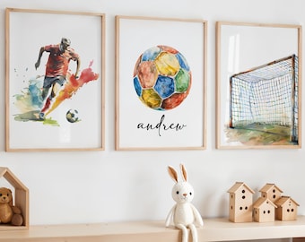 Fußball Poster, Fußball Wandbild, Fußball Kinderzimmer Druck, Fußball Poster für Kinder, Fußball Kinderzimmer Druck, Fußball, Football Poster, Jungenzimmer