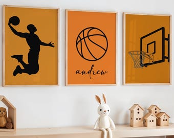 Impressions de basket-ball, impression de chambre de garçons de basket-ball, décoration de basket-ball, art mural de basket-ball, art de basket-ball, chambre sport de garçons, chambre de bébé basket-ball