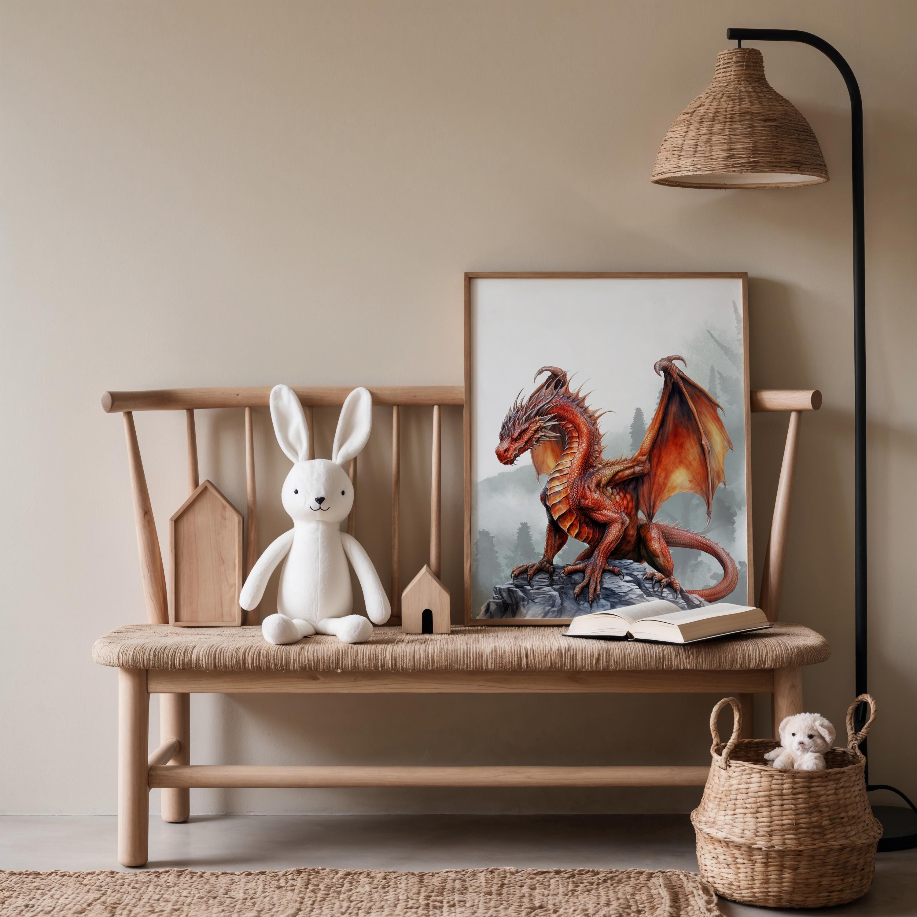 Dragon Boys Bedroom Prints, Dragon Wall Art, Dragon Nursery Decor ...