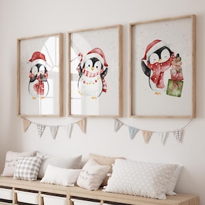 Penguin Prints, Penguin Nursery Print, Penguin Wall Art, Penguin Art, Penguin Kids Room Decor, Penguin Decor, Penguin Wall Decor, Animal Art