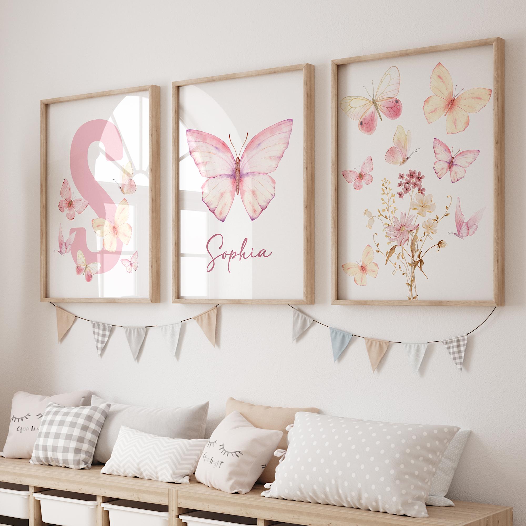 Custom Butterfly Nursery Prints, Butterfly Prints, Butterfly Decor ...