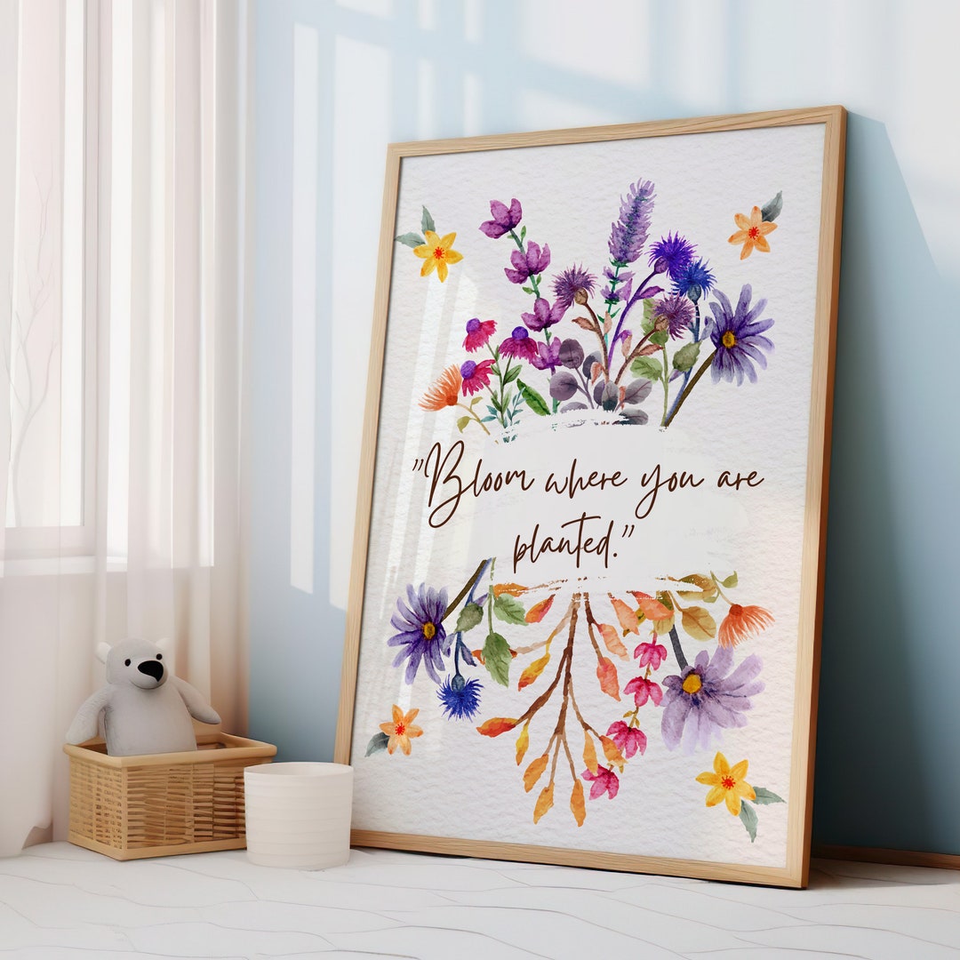 Watercolor Wildflower Prints, Botanical Wall Art, Boho Wall Decor ...