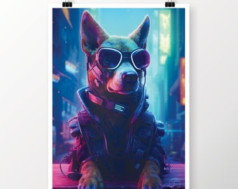 Cyberpunk Poster Digital Painting Instant Download Printable - Etsy