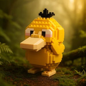 Blocos de construção Quirky Mental Duck - Conjunto de construção faça você mesmo com 323 peças - Bloco de construção em estilo desenho animado fofo e divertido - Decoração para casa