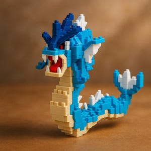 Mythical Sea Serpent Building Kit - 330 Pieces Articulated Puzzle - Perfect Gift for Game Fans Building Block Home decor