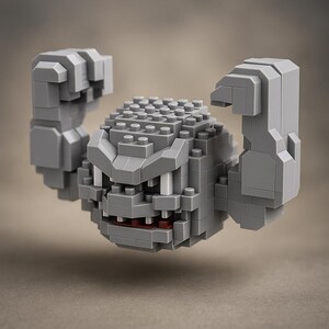 Creatura di pietra snodabile - Kit di blocchi da 281 pezzi - Mostro di pietra - Set di giocattoli in miniatura - Blocchi da costruzione - Decorazione per la casa