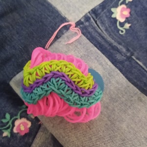 Colorful Bracelet Rubber Bands Swirly Charm