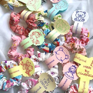 Pack Of Two. Themed Children's Handmade Scrunchies: Party Favors, Stocking Fillers