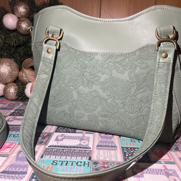 Sage green bee theme handbag