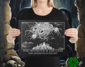Lámina de terror cósmico de Yog-Sothoth: decoración ocultista lovecraftiana