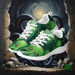 Cthulhu Running Shoes Cosmic Horror Athletic Footwear Call of Cuh Shoe Luh Lovecraftian Sneakers Eldritch Workout Gear | Women’s Sizes