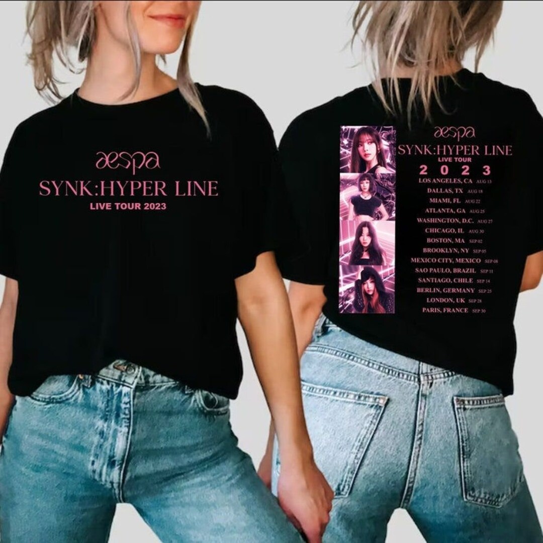 Retro Aespa Tour 2023 Shirt Aespa Tour 2023 Synk Hyper Line Etsy