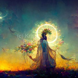 Spring Solstice Goddess Ostara 2 – Quantum Healing Artwork