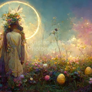Spring Solstice Goddess Ostara – Quantum Healing Artwork