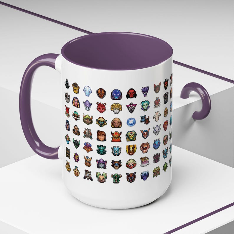 Dota 2 Mug Coffee Mug Gift for Gamers Dad Gamer Coffee Cup, Dota2 Fan Gift for Boyfriend, Gift for Teenagers Dota2 Heroes Minimap Icons image 6