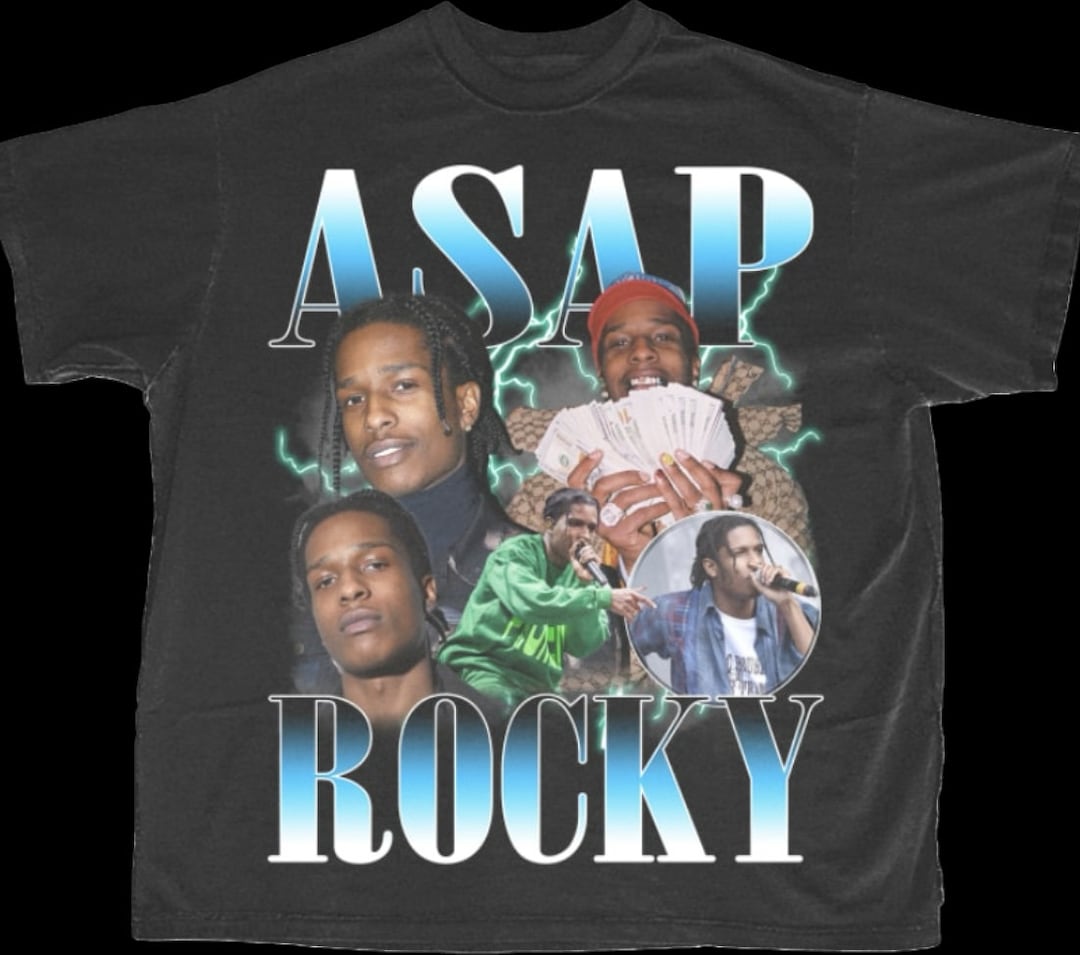 ASAP ROCKY T-SHIRT | Rare Concert Merch Rap Tee | Hip Hop Graphic Tour ...