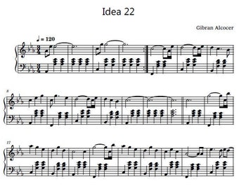 Idee 22 - Digitale bladmuziek-digitale download-bladmuziekpiano