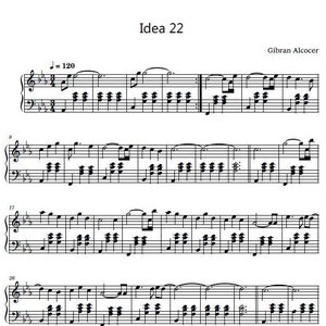 Idea 22 - Digital Sheet Music-Digital Download-Sheet Music Piano