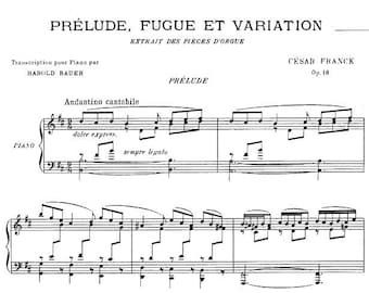 César Franck - Prélude, Fugue et Variation, Op. 18, Digital sheet music, Piano sheet music, Printable PDF