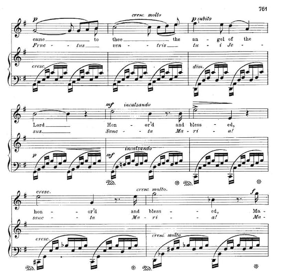 【中古】 Bach Faure Franck Gounod Mozart AveMaria Ave Maria (bach/gounod) Piano Sheet Music: Vocal Melody (digital