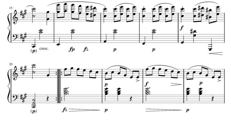 Waltz by Antonin Dvorak, Easy Piano Sheet Music, Digital Download - Etsy