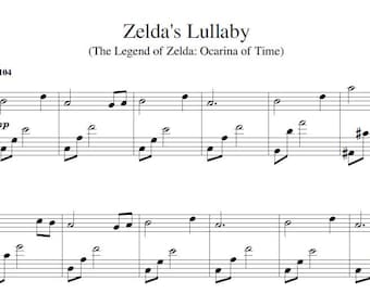 Zelda&#39;s Lullaby from The Legend of Zelda - Easy Piano Arrangement, Digital download, Piano sheet music,  Sheet music for beginners