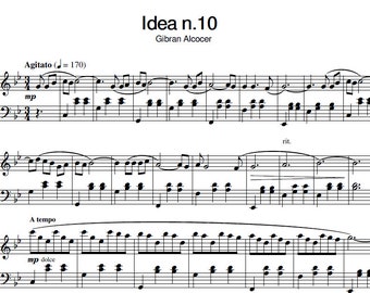 Idea 10 Piano Sheet Music: Easy Version (Digital Download)
