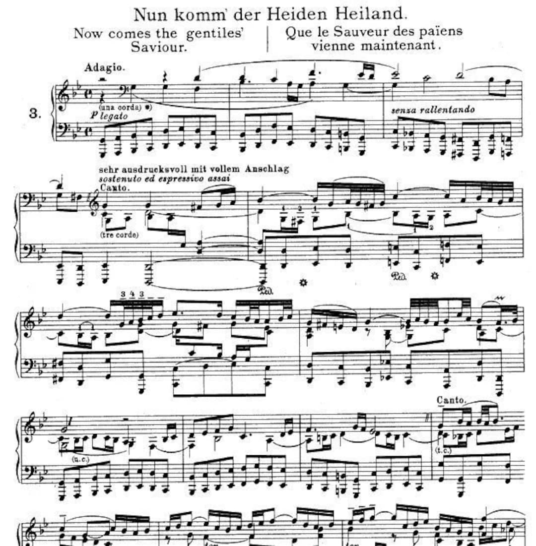 バッハ 合唱前奏曲 ト短調 第3番 ピアノ楽譜 (PDF) - Etsy 日本