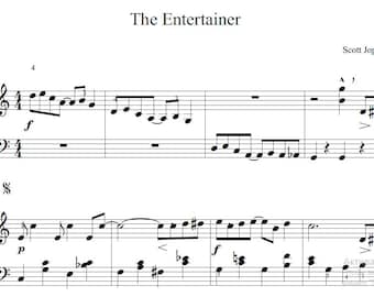 The Entertainer - Scott Joplin Easy Piano Sheet Music (Digital Download)