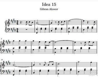 Gibran Alcocer &quot;Idea 15&quot; Piano Sheet Music – Original Contemporary Composition for Solo Piano