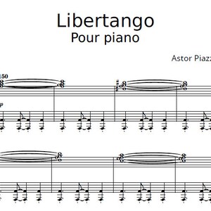 Astor Piazzolla - Libertango, easy classical music, digital download, easy piano arrangement