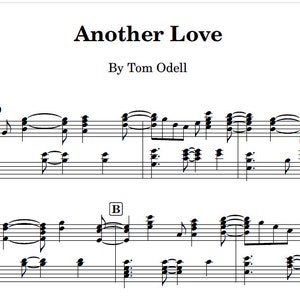 Another Love - Tom Odell, Digital Download, Piano sheet music, piano notes, scores, piano music