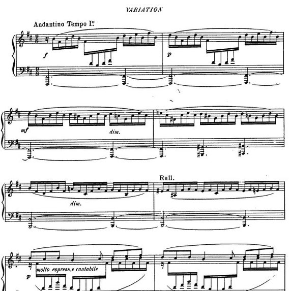 セザール・フランク 前奏曲、フーガと変奏曲 Op. 18 ピアノ楽譜 (PDF