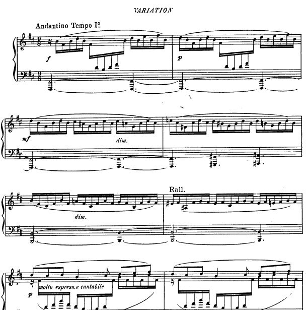 セザール・フランク 前奏曲、フーガと変奏曲 Op. 18 ピアノ楽譜 (PDF