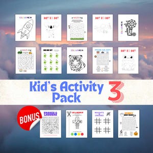 Kid's Activity Pack 3 (digital Download) - Etsy