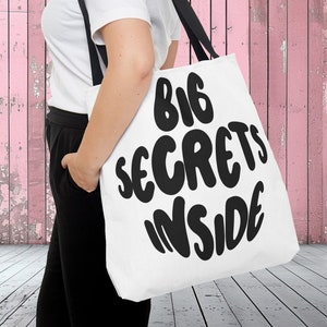 Tasche Big Secrets Inside in 3 Größen mit langen Henkeln, sehr robust für den täglichen Gebrauch