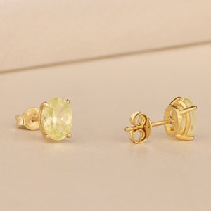 Apple Green Gemstone Earrings in 925 Sterling Silver, Unique Stone Earrings For Her, Gold Mothers Earrings, Colorful Earrings, Gift Wife