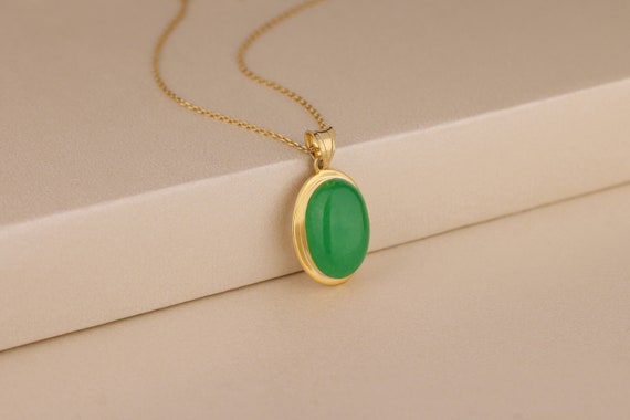 Large on sale jade necklace