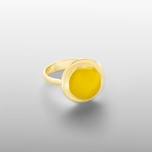 Gorgeous Yellow Agante Gemstone Ring | 10k Rose Gold | A Magical Gift for Those Who Love Unique Gems | Gift for Birthdays or Anniversaries