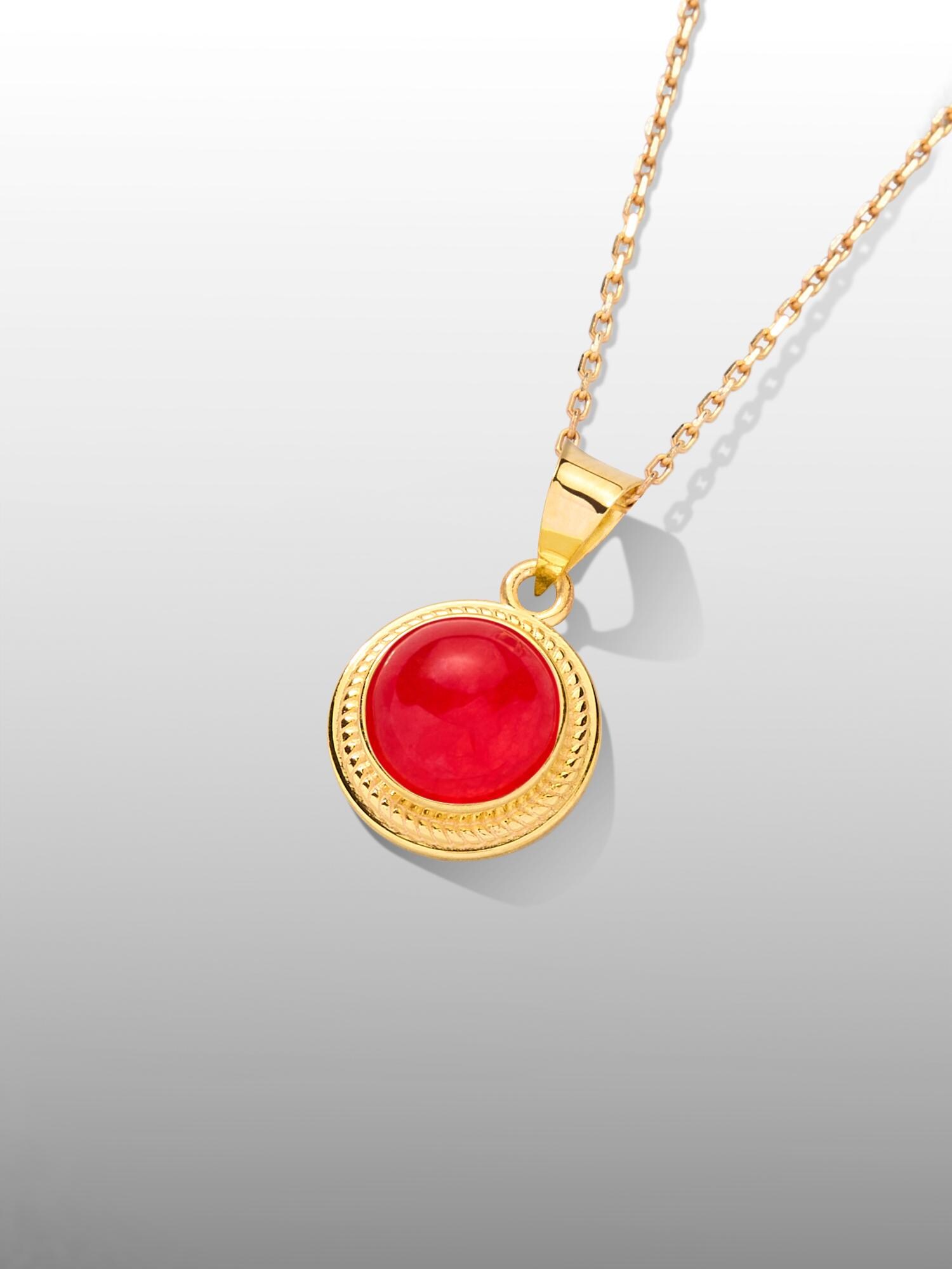 VIP【送料関税込】MONIES CORALS NECKLACE Luxurious Red Coral Pendant Necklace - 14k White Gold