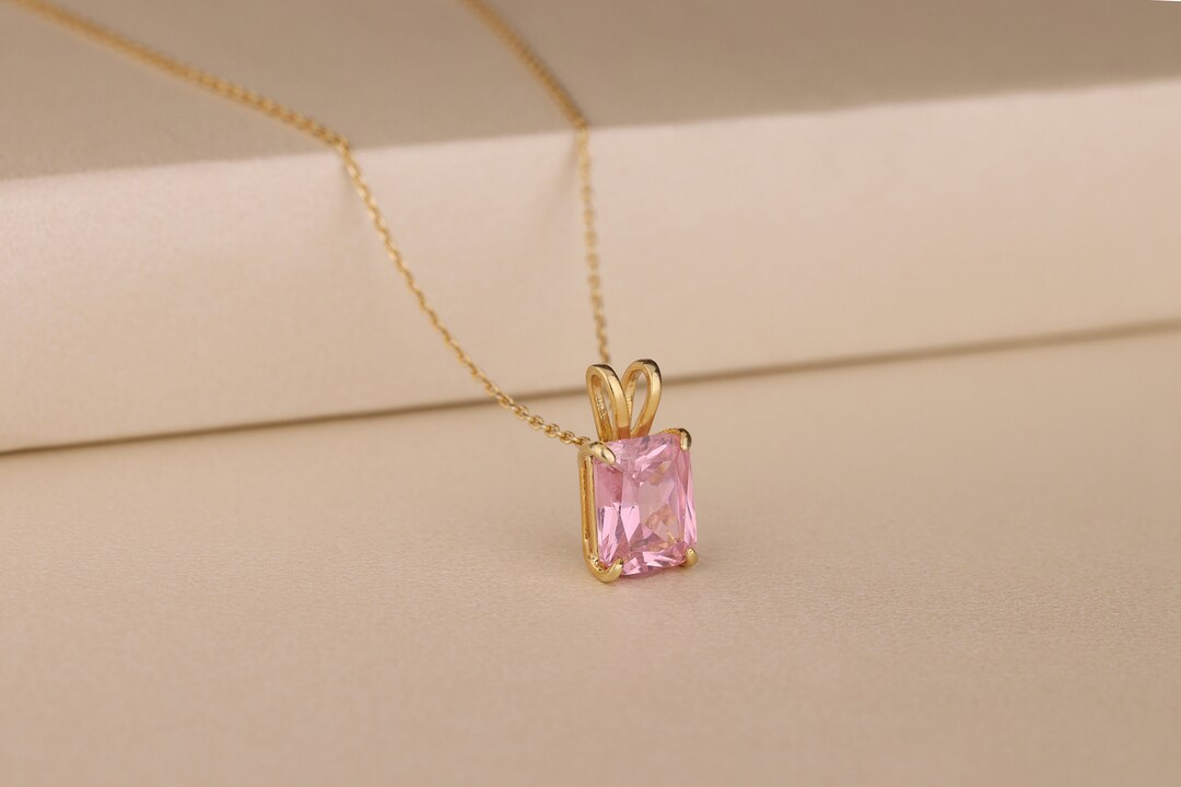 thumbnail image 2 of Pink Tourmaline & Tanzanite Silver Pendant - Big Size Women's Dating Jewelry (Buy 6 Get 1 Free) 2 of 4