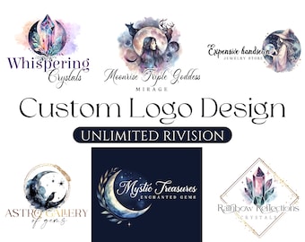 Custom Business Logo Design, Professional Brand Maker (Unlimited Revisions)