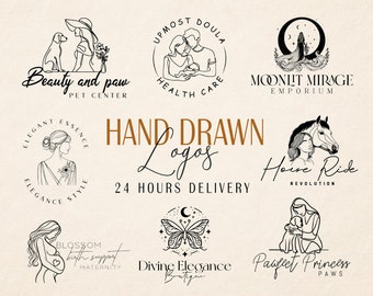 I will create logo design, boutique logo, photography logo, business logo, professional moon logo design, custom logo for your business