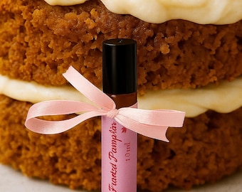 Aceite de perfume de calabaza escarchada / Fragancia otoñal golosa / Aroma a calabaza dulce y especiada / Roll-on de 10 ml hecho a mano (EDICIÓN LIMITADA)