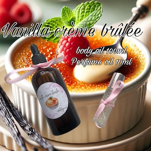 Vanilla Crème Brûlée Body Oil / Perfume Oil | Sweet Vanilla | Gourmand | Long Lasting Perfume | Rich Vanilla