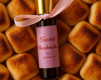 Toasted Marshmallow Perfume Oil • Sweet Cozy Gourmand Scent • Long Lasting Rollerball Fragrance • Gift for Her • Marshmallow Body Oil
