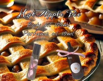 Hot Apple Pie Body Oil/Perfume Oil roll on | Apple Pie, Gourmand Perfume, Cinnamon, Warm Apple Fragrance, Warm Vanilla