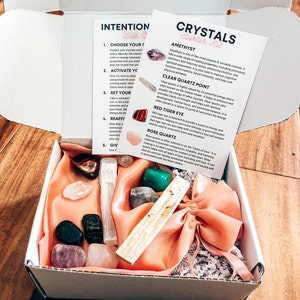 Crystal Starter Kit | Crystals for Beginners | Crystal Mystery Box | Beginners Crystal Set | Crystal Gift Set | Crystal Kit |